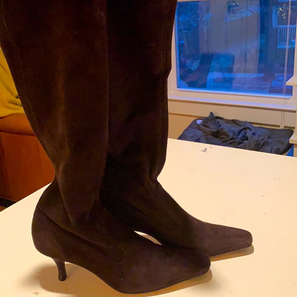 Cole Hahn Trisha Tall Boot, Brown Suede, Size 6, NWT